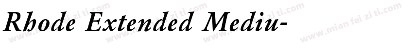 Rhode Extended Mediu字体转换